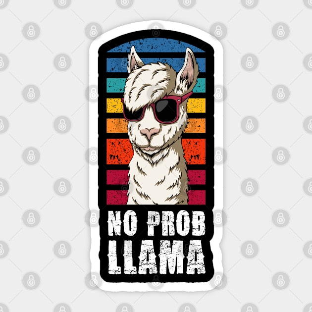 100 Days of School Shirt No Probllama Llama 100th day Sticker by Pannolinno